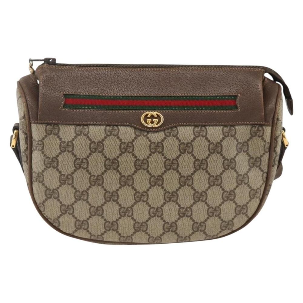 Gucci GG Supreme Web Shoulder Bag Beige
